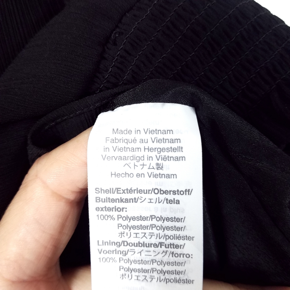 J.Crew Crinkle Chiffon Mock Neck Smocked Top - Picture 8 of 8